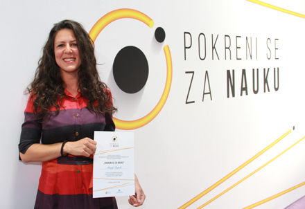 Doc. dr Marija Lesjak je dobitnica stipendije „Pokreni se za nauku“ za 2016. godinu.